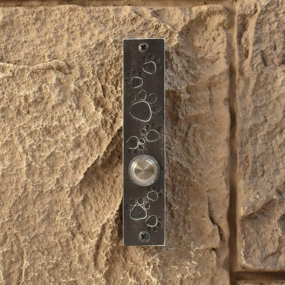 Paw Print Doorbell With Lighted Button Etsy
