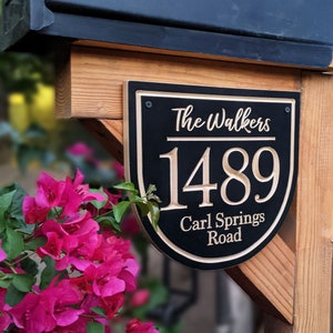 11&quot; x 10&quot; Mailbox House Number Sign, Mailbox Number, Realtor Closing Gift, House Number Plaque, Address Number, Mailbox Family Name Sign