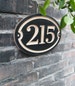 10'x7' Oval House Number Engraved Plaque (numbers only) Housewarming Gift, Realtor, Address Sign, House Number Plaque, carved wood sign 