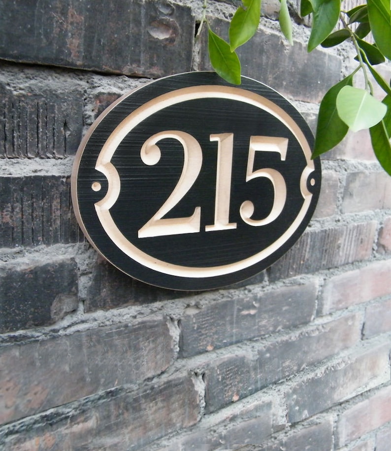 10x7 Oval House Number Engraved Plaque numbers Etsy