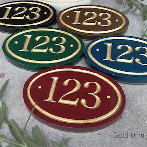 15x 10 Classic House Number Engraved Plaque, Ready to Hang Custom Carved Sign, Personalized Address Plaque, Numbers Street and Family Name image 5