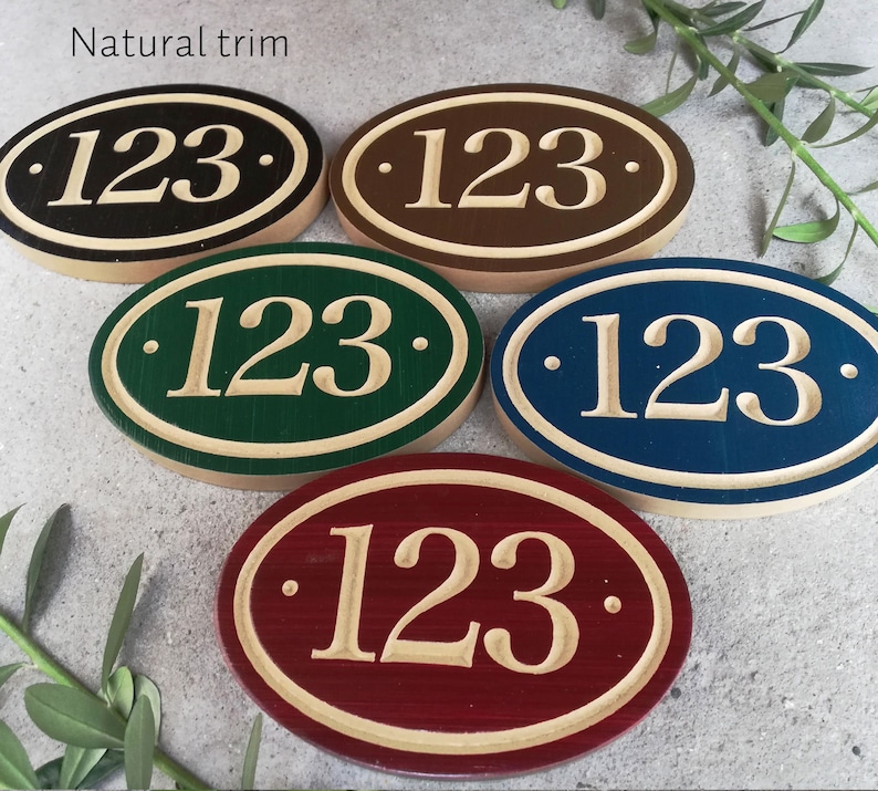 15x9 Oval House Number Engraved Plaque, Housewarming Gift, Open House Gift, Family Name Sign, Address Sign, House Number, Outdoor Sign, image 5