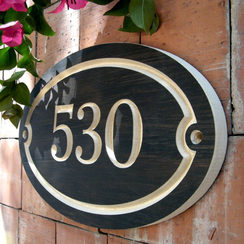 15x9 Oval House Number Engraved Plaque numbers Etsy