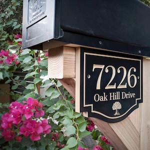 12&quot; x 9&quot; Mailbox House Number Sign, Mailbox Number, Realtor Closing Gift, House Number Plaque, Wood Sign, Address Number, Address Plaque