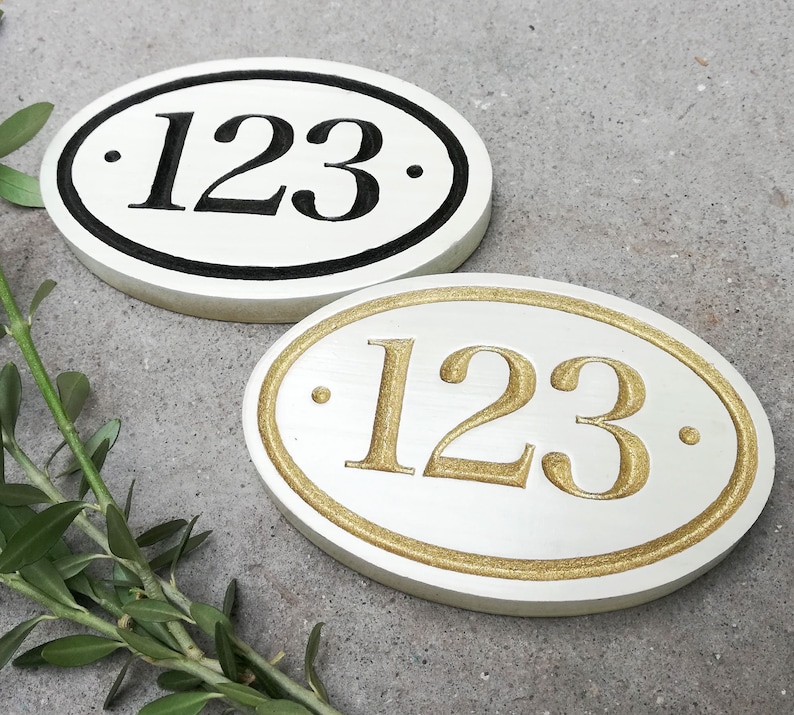 Vertical House Number Sign 3.5x13, House Number Column Plaque, House Number Plaque for Narrow Spaces, Mailbox Number Plaque image 8