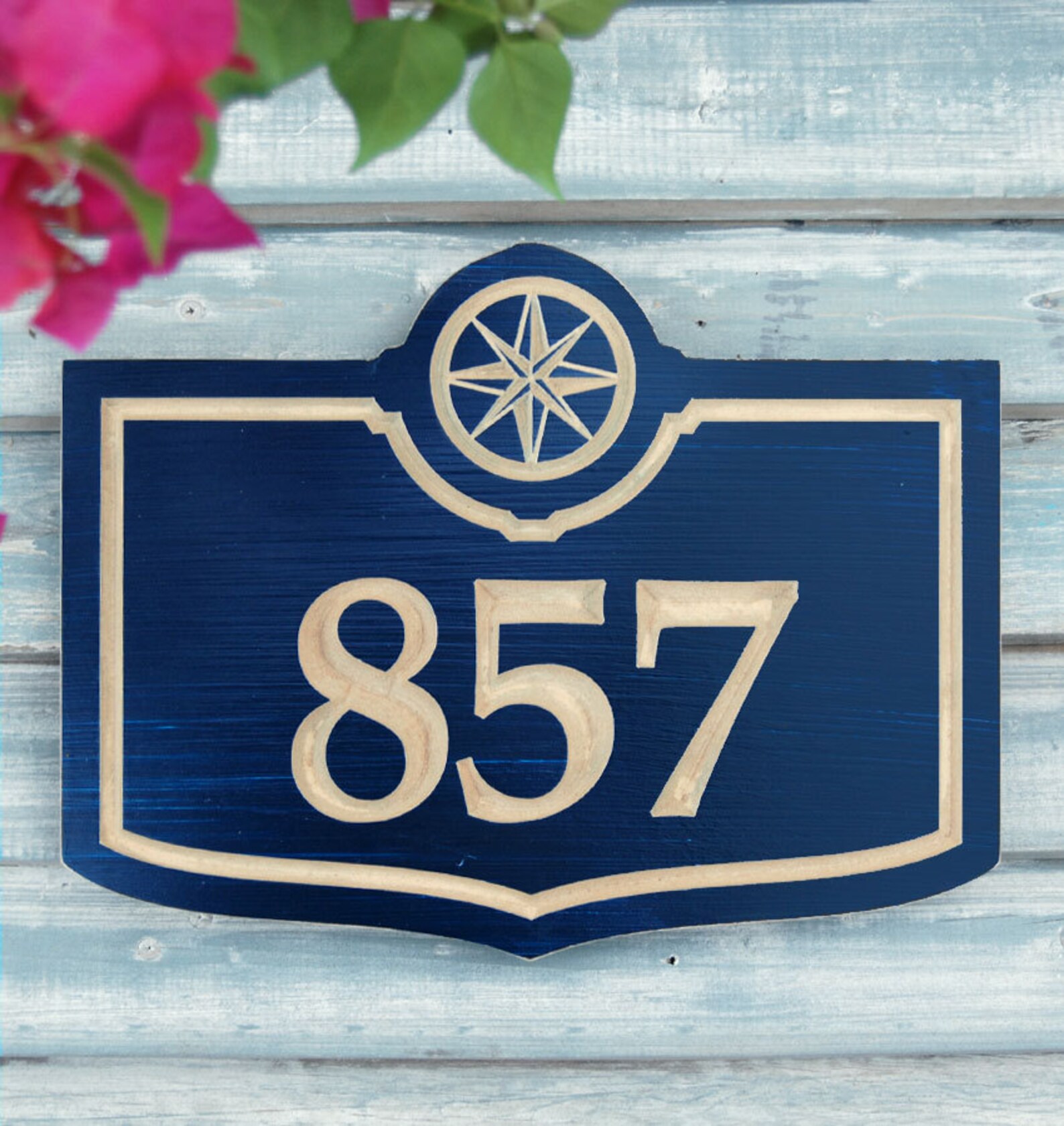Compass Address Sign 12