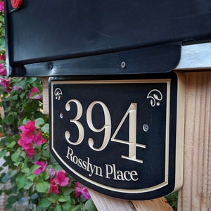 12&quot; x 8&quot; Mailbox House Number Sign, Mailbox Number, Realtor Closing Gift, Address Sign, House Number, Carved Wood Sign, Address Number