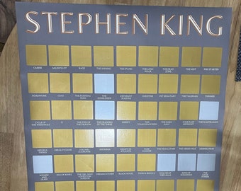 Stephen King books Scratch off poster