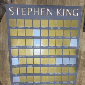 Stephen King Bücher Poster zum Rubbeln