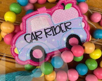 Car Rider Backpack Tag: Personalized School Transportation Tag