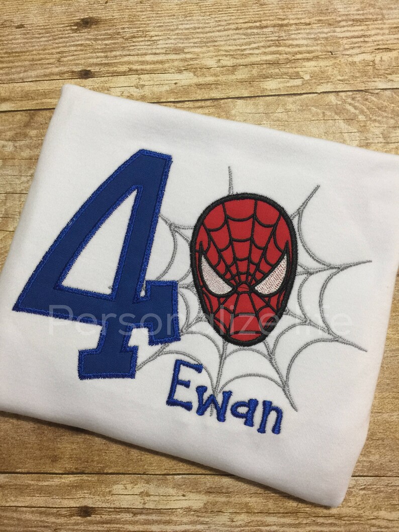 4th birthday spiderman shirt
