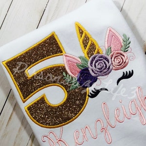 Unicorn Birthday Shirt, Girls Unicorn Birthday Shirt