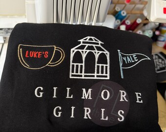Embroidered Gilmore Girls Sweatshirt: Cozy TV Binge Apparel