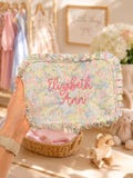 Embroidered Nylon Everything Bag, Personalized Zipper Pouch, Personalized Travel Tote with Zipper, Custom Name or Monogram Bag