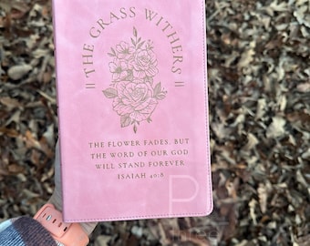 Engraved Pink CSB Bible: Personalized Floral Design, Valentines Gift