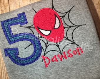 Personalized Spiderman Birthday Shirt
