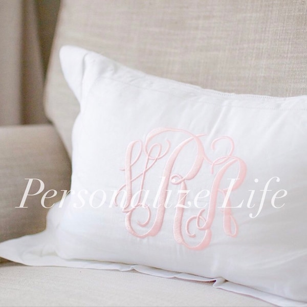 Monogrammed Baby Pillow,Swiss Dot Pillow Cover,Hemstitch Pillow Cover,Personalized Baby Pillow,Linen Pillow Cover,Baby pillow