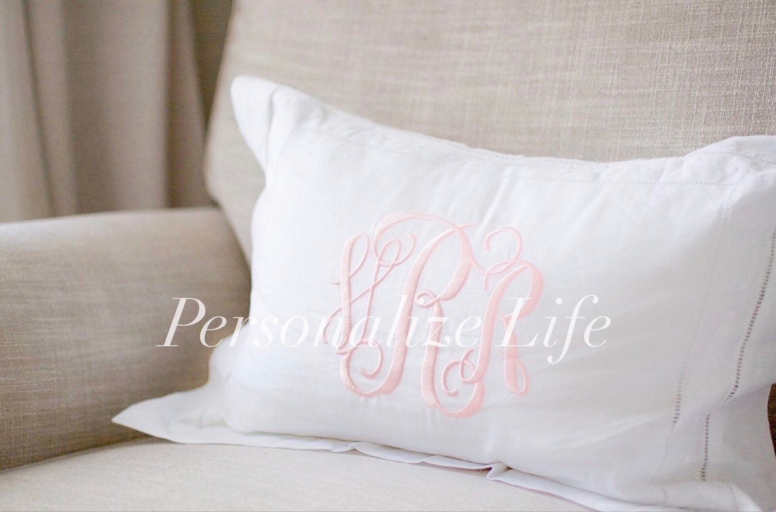 monogrammed baby pillow