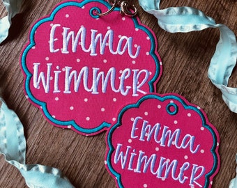 Personalized Felt Backpack Tag: Monogrammed Lunchbox Tag