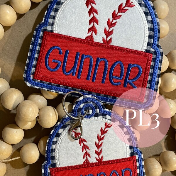Baseball Bag Tag Etsy
