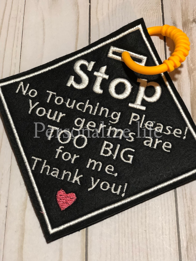 STOP No Touching Your Germs are too BIG for me sign car seat Etsy