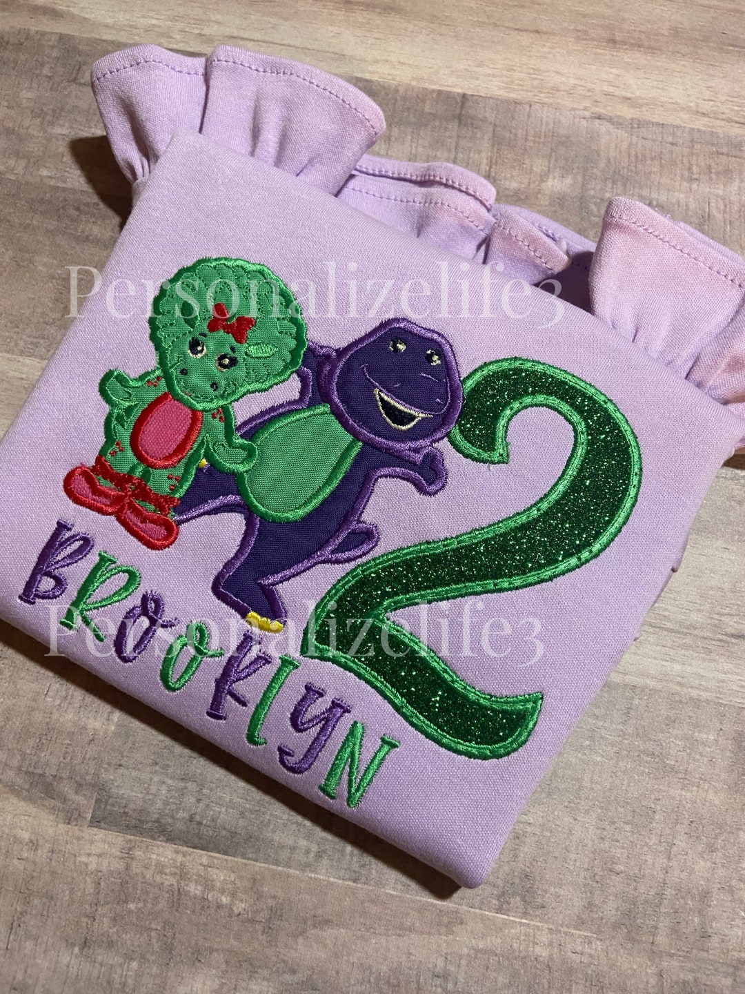 Personalized Barney And Baby Bop Birthday Shirt Etsy