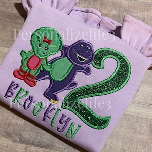 Barney and Friends, Barney and Baby bop Birthday Shirt. Barney Birthday Shirt , Baby bop birthday shirt,Girls Birthday, Purple Dinosaur.