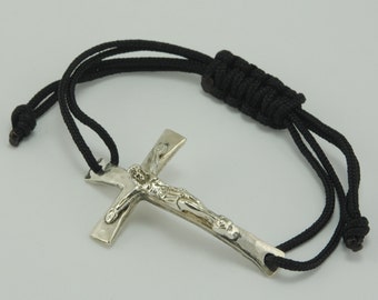 Cristo Battuta Cross Handmade in Solid Sterling Silver