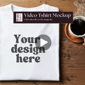 tshirt mockup video Bella Canvas Flat Lay (Digital Download), t-shirt video mockup, etsy shirt mockup folded shirt mockup video tshirt