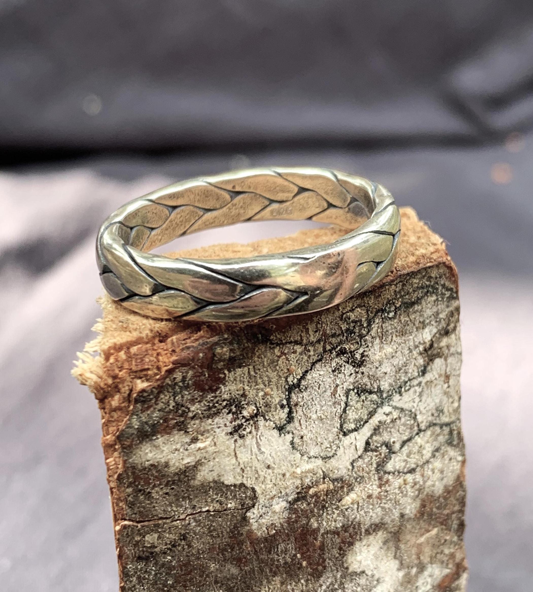 Silver 925 Braided Band Ring - Etsy
