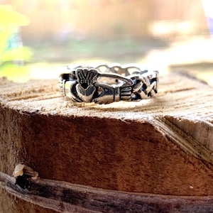 Silber 925 Claddagh Design Ring