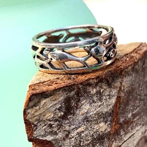 Silver 925 dolphin band ring
