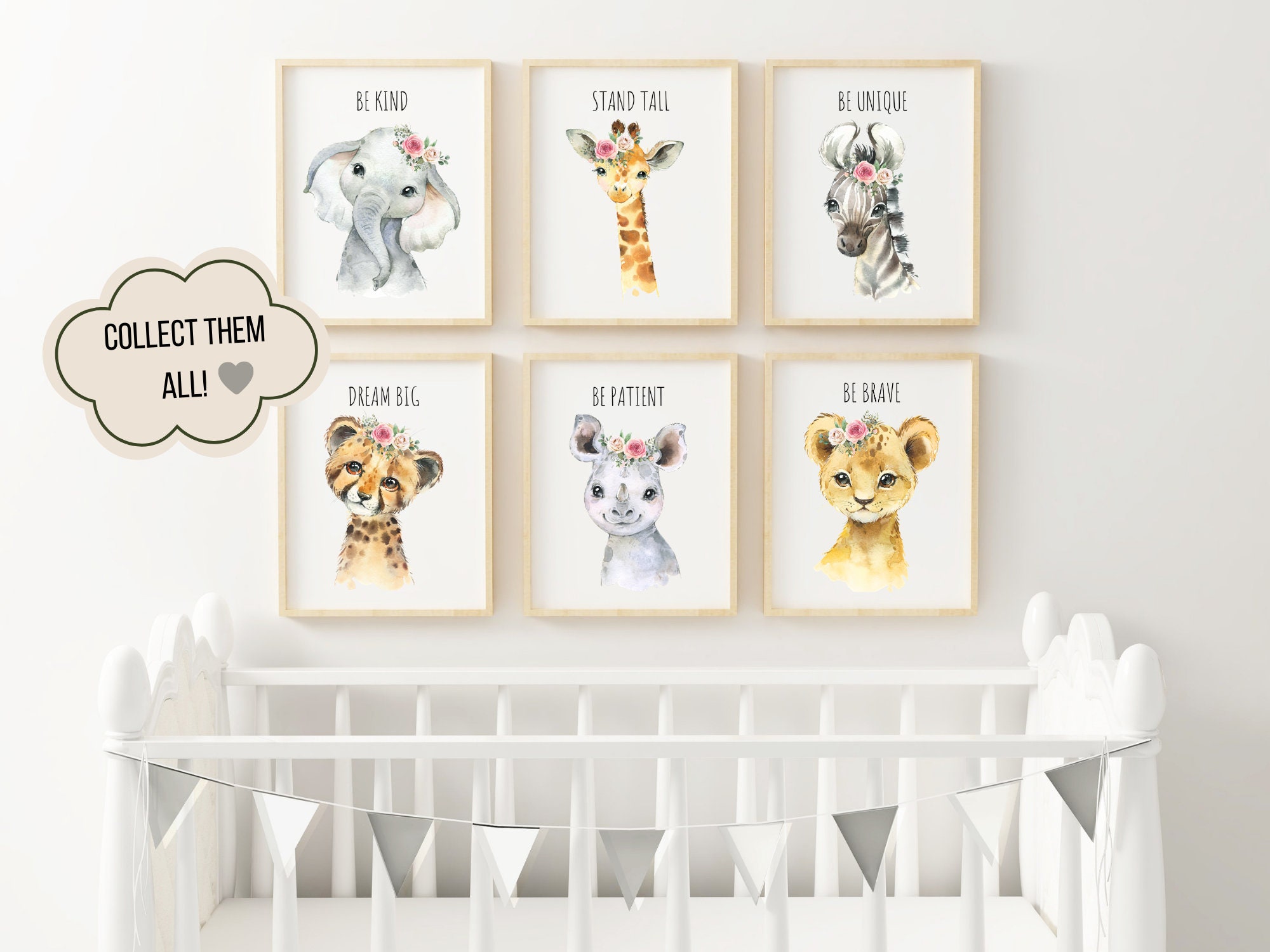 Safari Lion Wall Art Nursery Decor Printable Nursery Wall Etsy