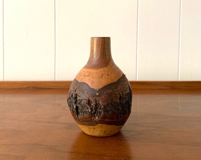 Vintage Turned Wood Vase by John Berglund Etsy