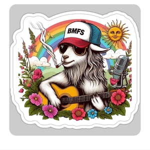 Billy Strings Sticker, BMFS sticker, Bluegrass, fun, funky, unique.