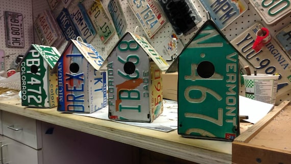 License plate birdhouse deals