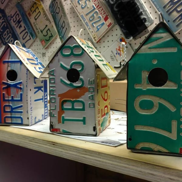 License plate birdhouses, you provide the plates, I provide the craftsmanship! Use YOUR OWN plates!