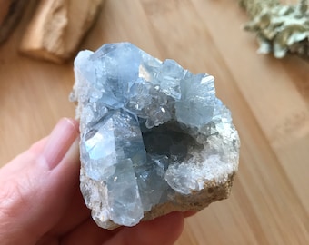 Raw Celestite Crystal 7-8 carats Celestine Gemstone smallmedium