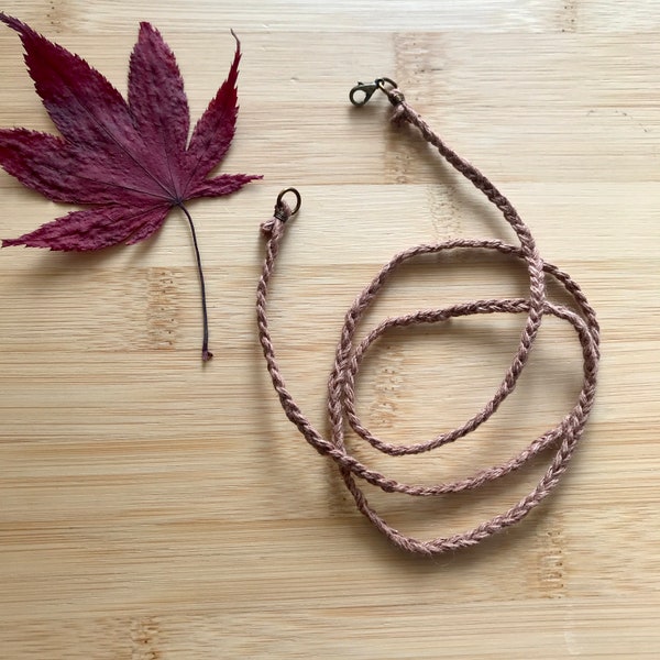 Braided Hemp Necklace / Handmade Necklace Cord for Men and Women