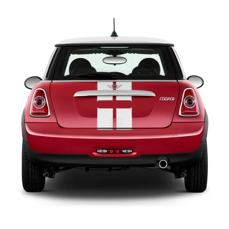 White Rally Racing Stripes Mini Koper Mini Cooper 4 Vinyl Rally Stripes Racing Stripe Kit - Etsy