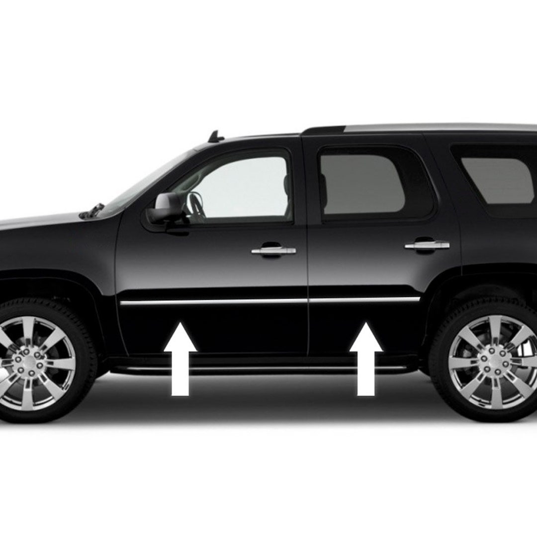 Chrome Side Door Trim Rocker Panel Molding Kit for 20072014 GMC Yukon