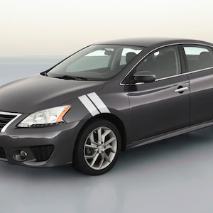 Kit grafico per decalcomanie con strisce Hash Mark a doppio parafango da 4&quot; per Nissan Sentra - Disponibili più colori