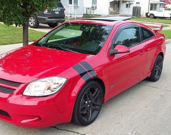Chevy Cobalt 4" Dubbelskärmsrand Hash Mark Stripe Dekalkit - Flera färger tillgängliga