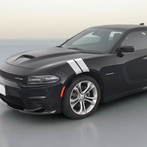 4&quot; Dual Fender Stripe Hash Mark Stripe Decal Graphic Kit For Use On Dodge Charger - Multiple Colors Available