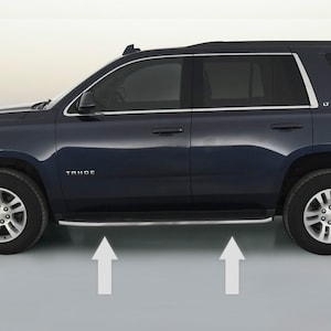 Chrome Running Board Trim Molding Kit For 2015 2016 2017 2018 2019 2020 Chevy Tahoe Suburban