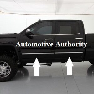 Chrome Side Door Rocker Panel Molding For GMC Sierra 1500 2014-2017