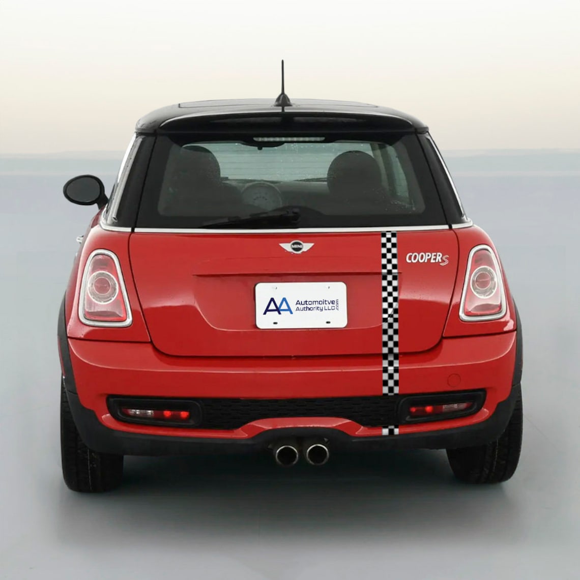 White Rally Racing Stripes Mini Koper Checkered Offset Rally Stripe Racing Stripe Kit for Mini Cooper - Etsy