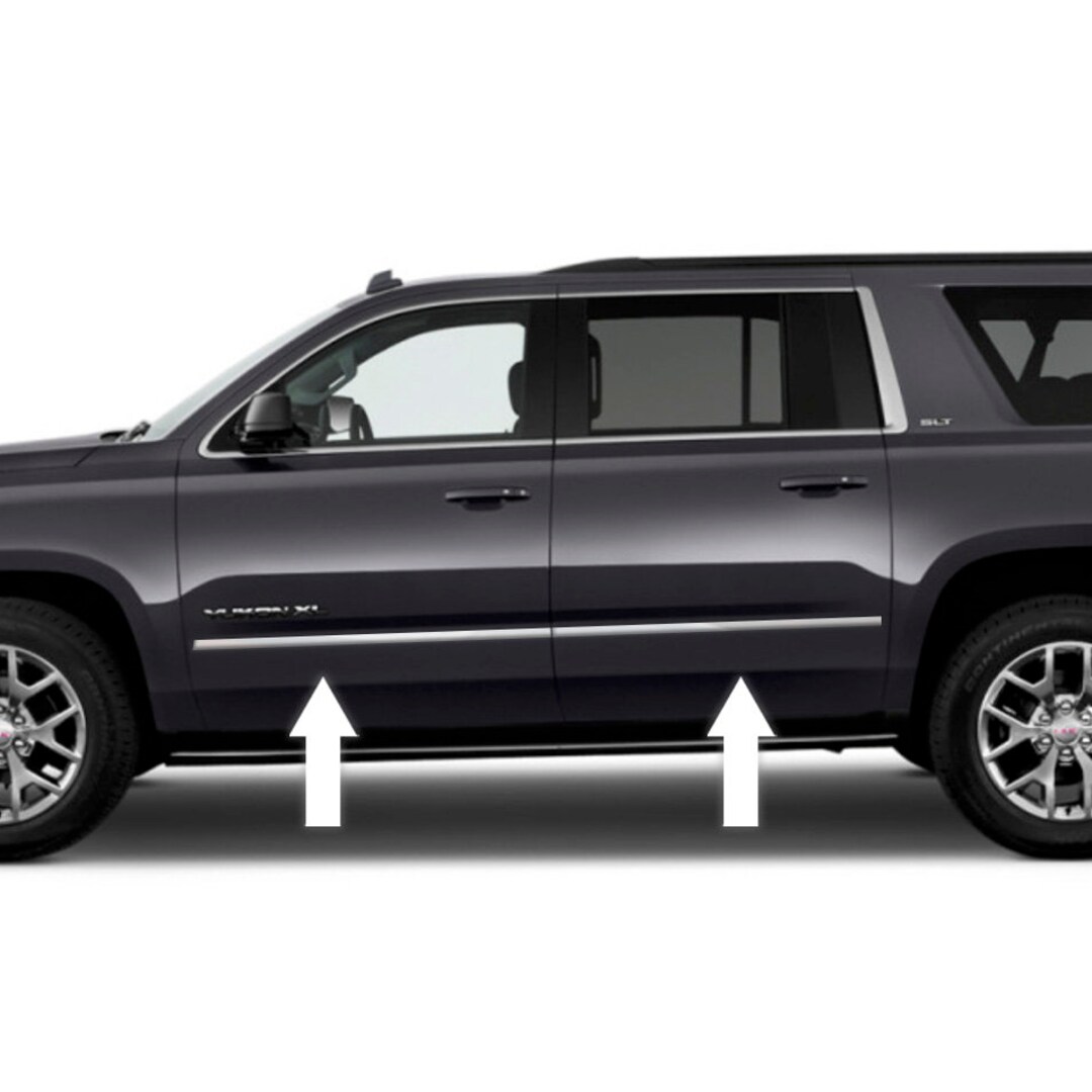 Chrome Side Door Rocker Panel Molding For GMC Sierra 2014-2017 | ABS Plastic