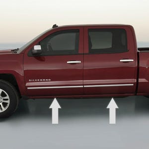Chrome Side Door Trim Rocker Panel Molding Kit For 14-19 CHEVY SILVERADO