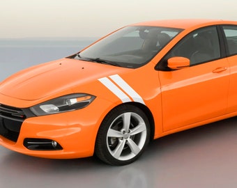 10 cm dekalkit med dubbel skärmkant och hashmarkering för användning på Dodge Dart – flera färger tillgängliga